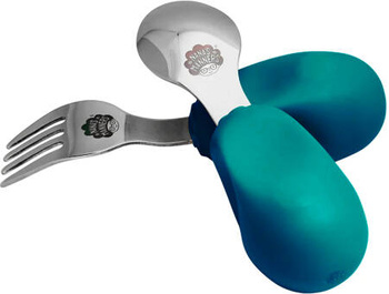 Nana's Manners ETAP 2 Widelec i łyżka TEAL BLUE MORSKI