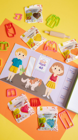 ChildGen, Zestaw kreatywny MODA - ubieranki i fryzury, 100% naturalna ciastolina i akcesoria