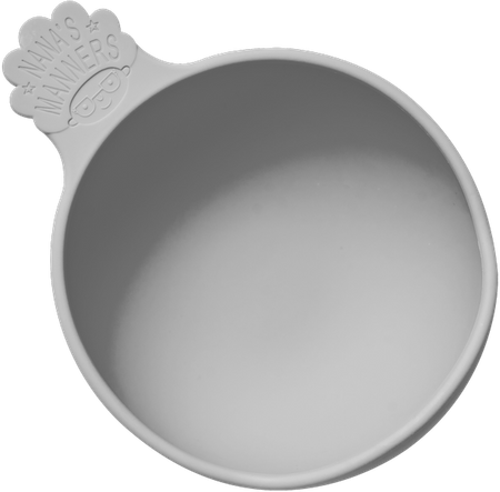 Nana's Manners GREY Miska silikonowa z przyssawką i uchwytem