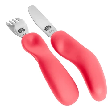 Nanas Manners ETAP 3 PINK Sztućce nóż widelec 3-9 lat