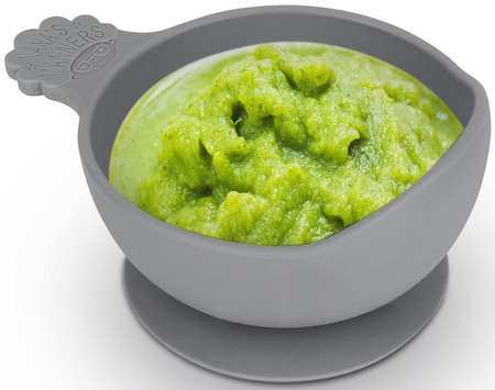 Nana's Manners GREY Miska silikonowa z przyssawką i uchwytem