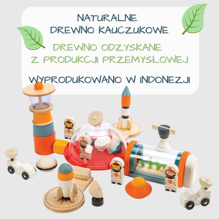 Drewniana stacja kosmiczna - Życie na Marsie, Tender Leaf Toys