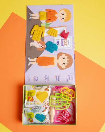 ChildGen, Zestaw kreatywny MODA - ubieranki i fryzury, 100% naturalna ciastolina i akcesoria