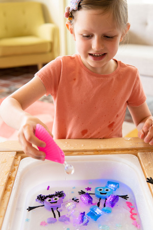 Glo Pals, Kostki sensoryczne świecące w wodzie Blair - zabawka kąpielowa, kolor turkusowy