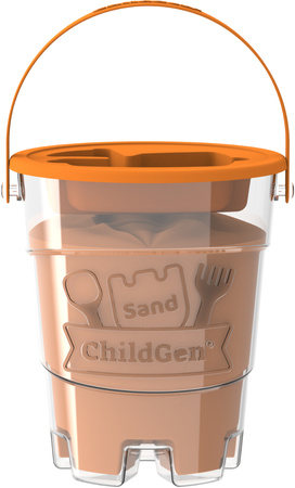ChildGen, Piasek kinetyczny, 100% naturalny, 500g, kolor POMARAŃCZOWY